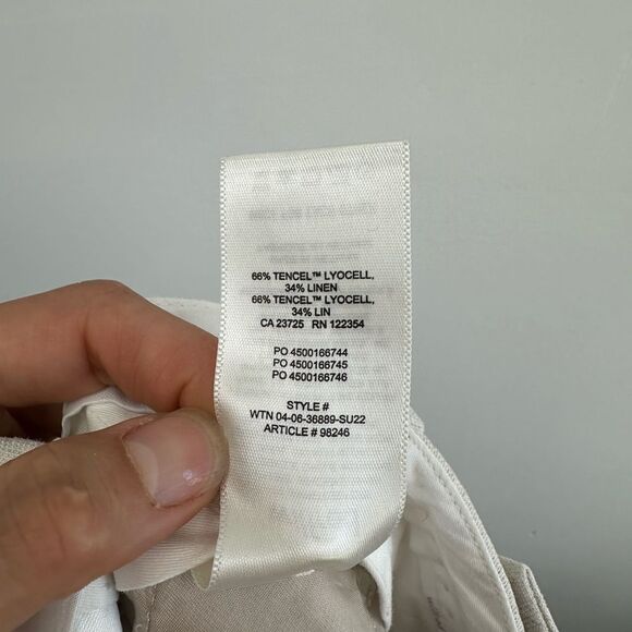 Wilfred Tan Linen Blend High Rise Straight Leg Chino Short Size 4 (tag size 6) - Picture 7 of 8